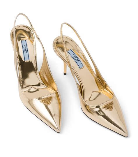 prada patent leather pumps bow|Prada slingback heels.